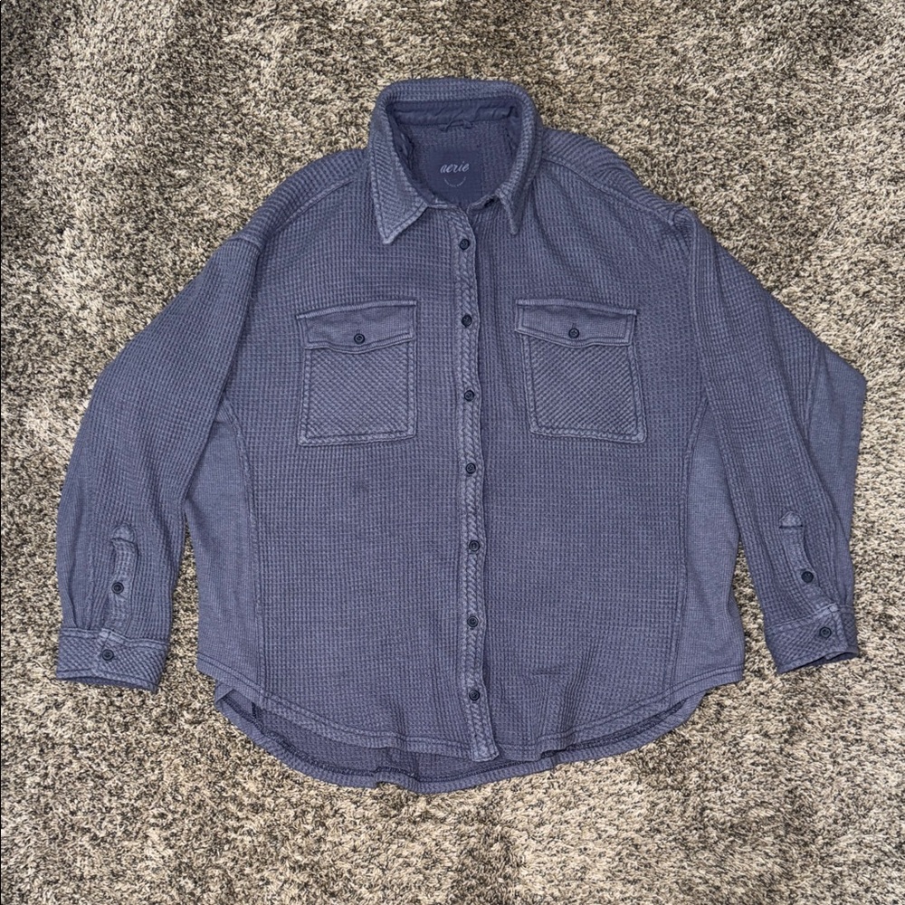 Aerie Waffle Button-Up